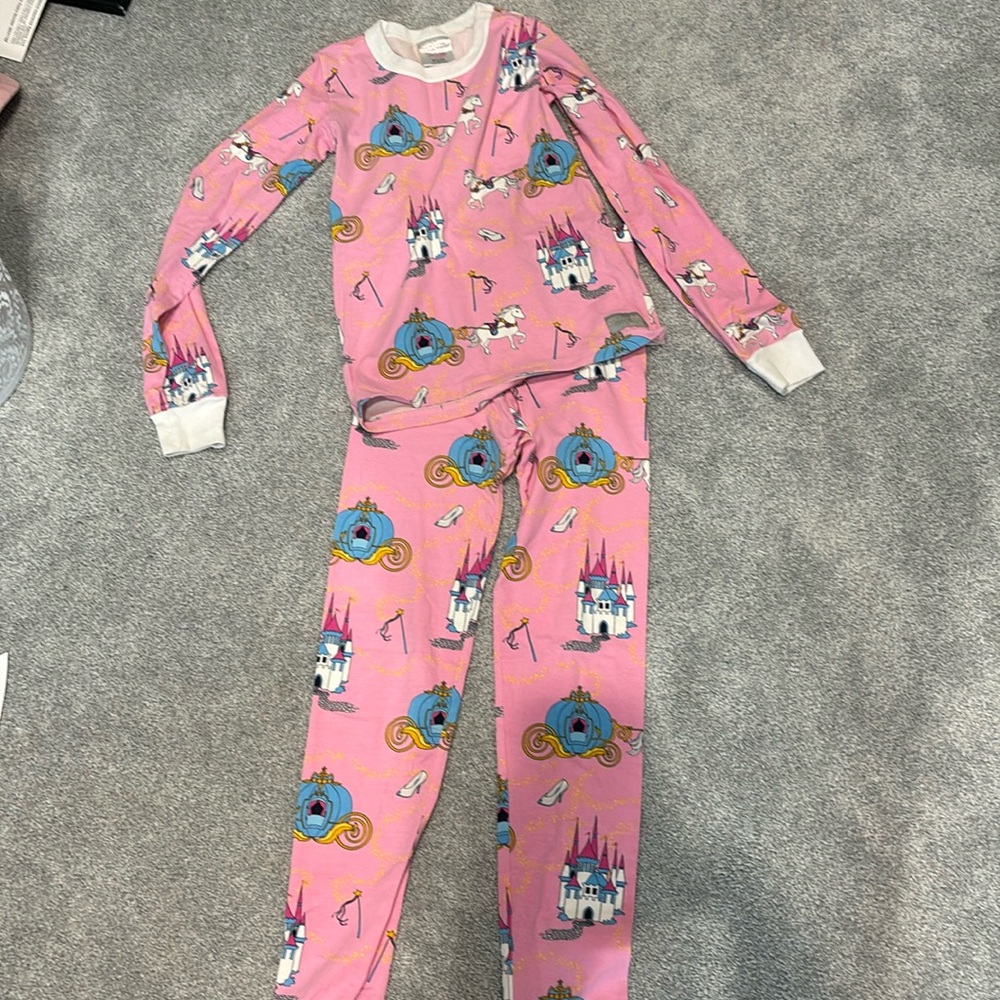 Girls matching pajamas set Cinderella print